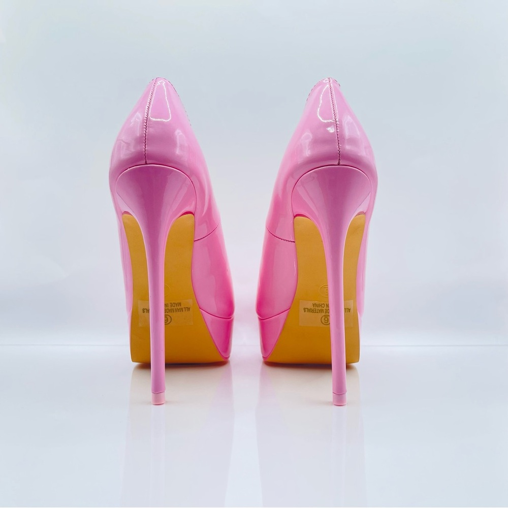 Women’s 6 Inch Stiletto high heels Square Peep Toe Platform - Picture 4 of 4